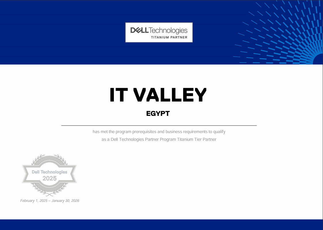 Dell Technologies Titanium Partner IT Valley providing enterprise IT infrastructure solutions in Egypt