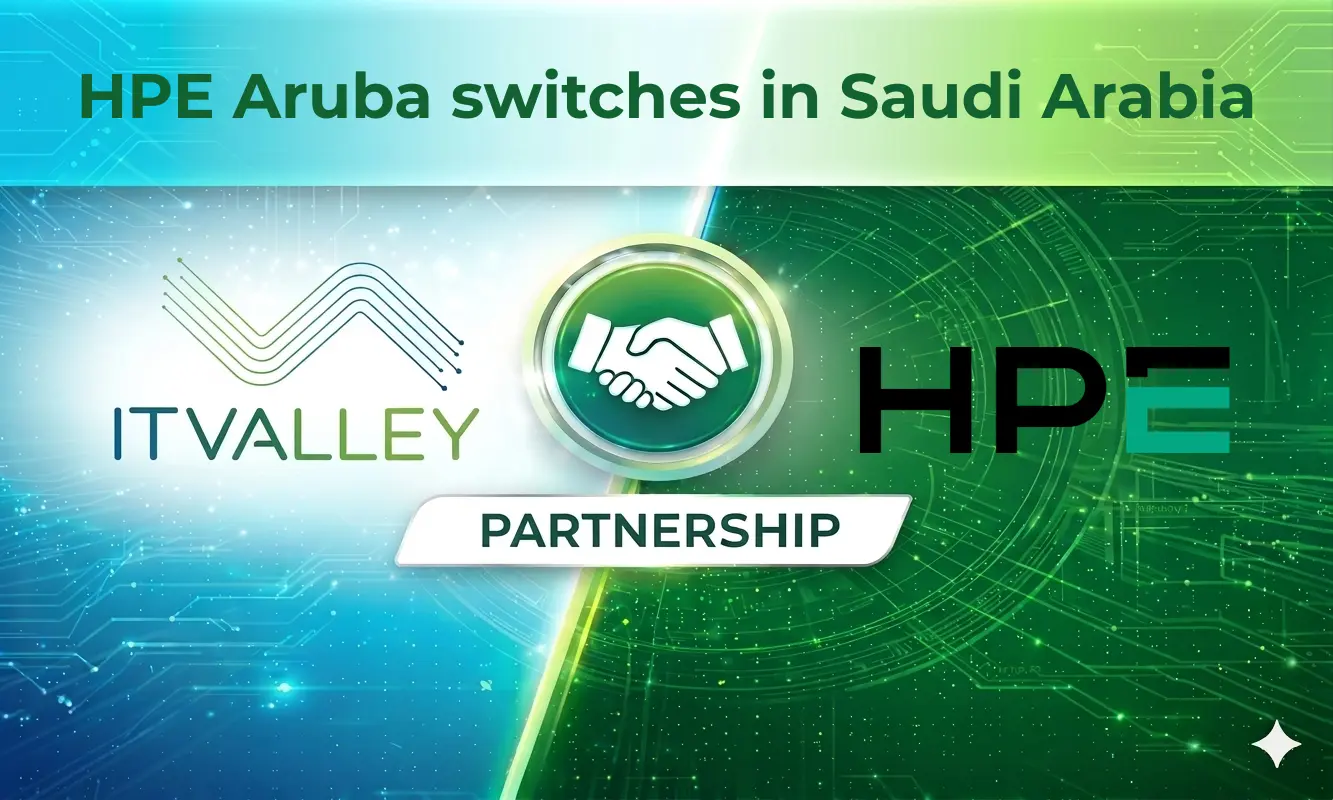 HPE Aruba enterprise switches by IT Valley including Aruba 6300M and 2930F for business networking infrastructure in Saudi Arabia