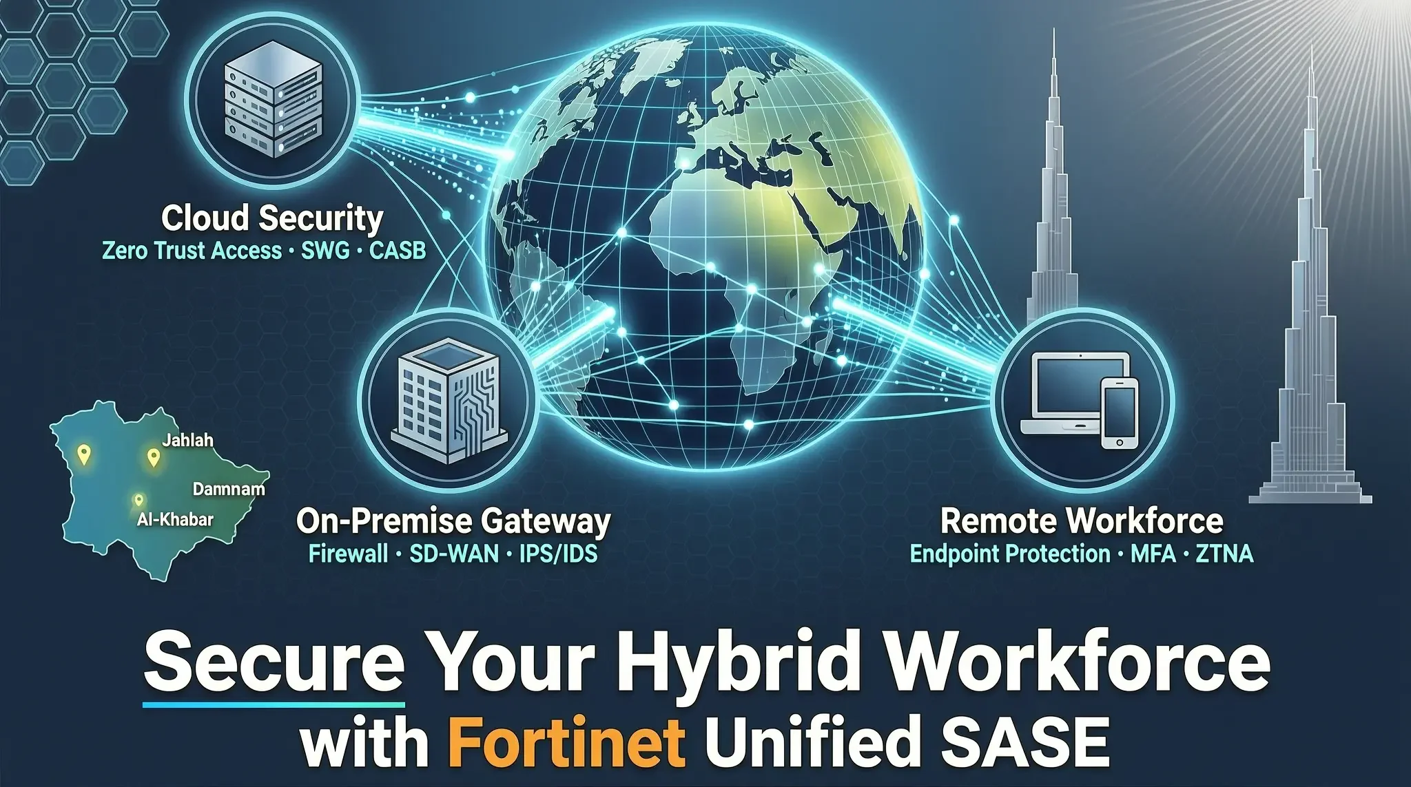 Fortinet Unified SASE in Saudi Arabia by IT Valley for secure hybrid workforce connectivity and cloud-delivered security.