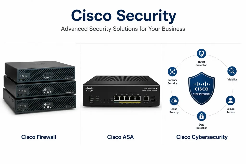 Cisco Firewall, Cisco ASA, and Cisco Cybersecurity solutions for enterprise network protection, available in Egypt from IT Valley.