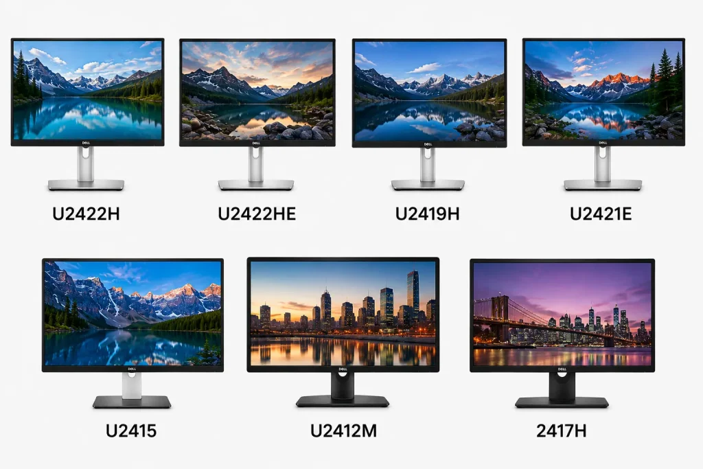 Dell UltraSharp U2422H U2422HE U2419H U2421E U2415 U2412M and 2417H monitors