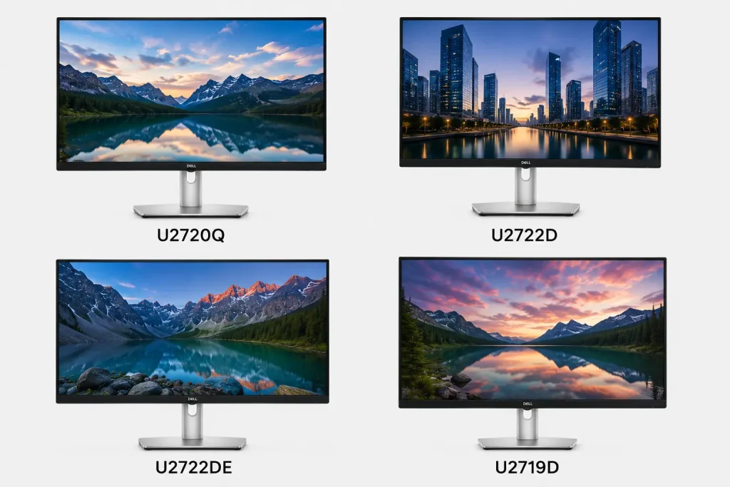 Dell UltraSharp U2720Q U2722D U2722DE and U2719D monitors in Saudi Arabia