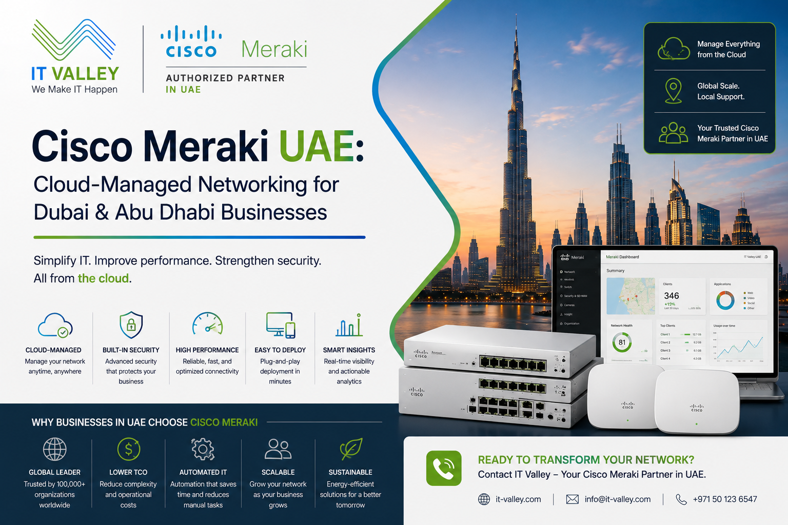 Cisco Meraki UAE | Cloud Networking — IT Valley Dubai