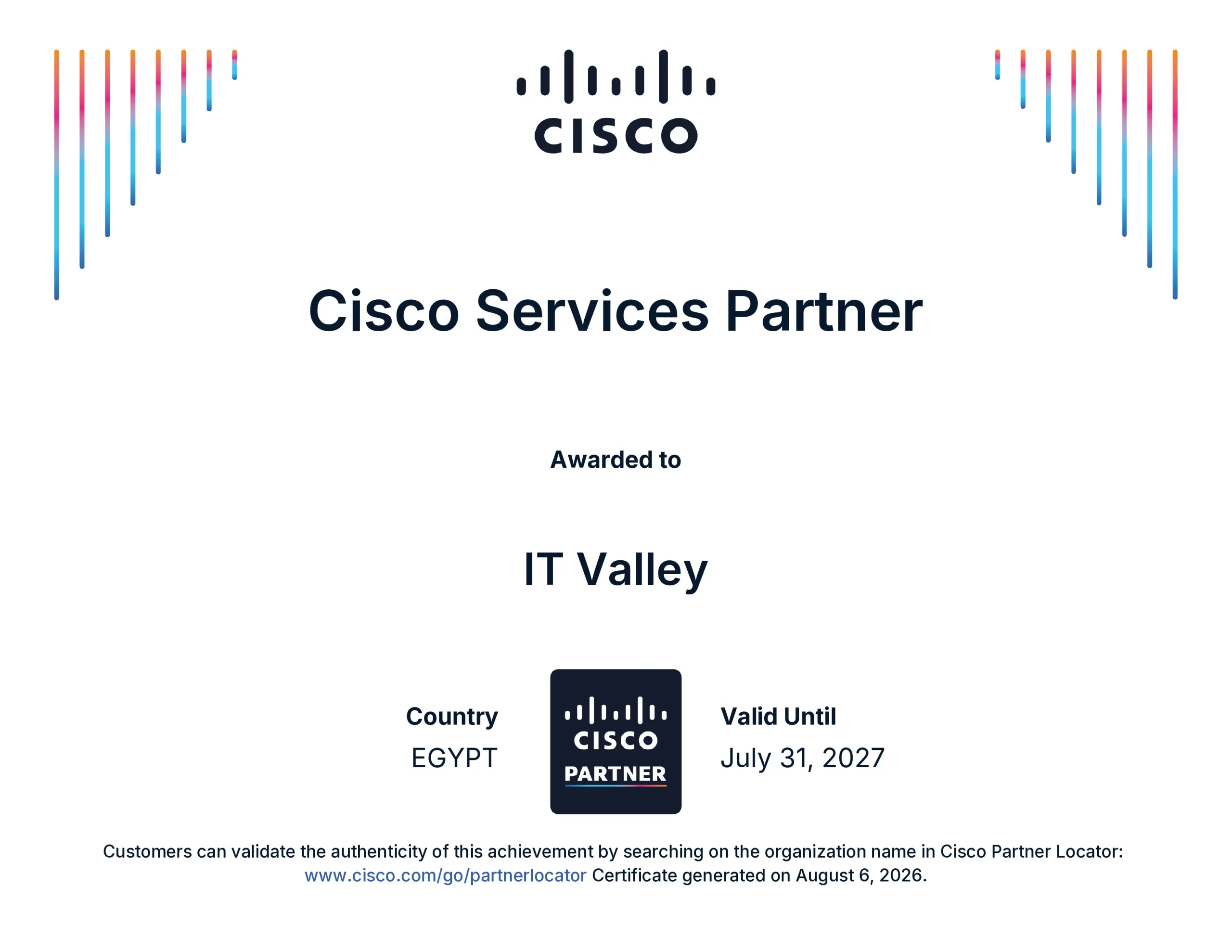 Cisco Premier Partner Egypt | Certified Cisco Partner | IT Valley
