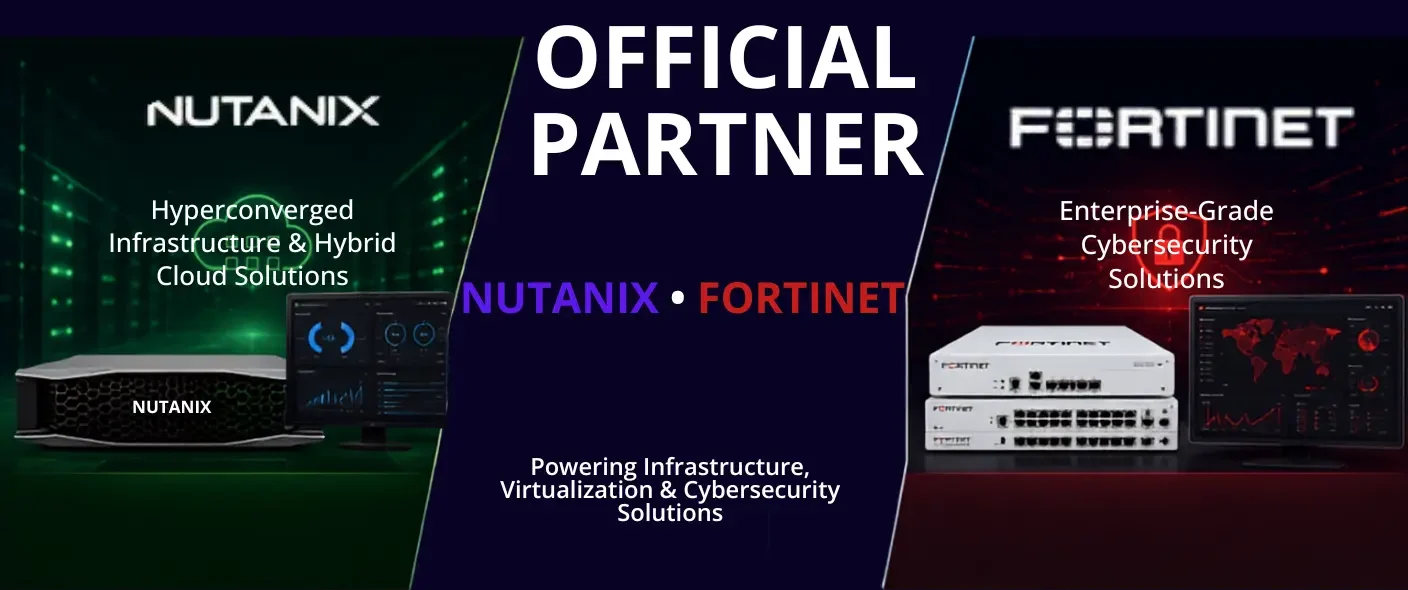 Official Nutanix, VMware & Fortinet Partner delivering enterprise IT infrastructure, virtualization, and cybersecurity solutions in Saudi Arabia