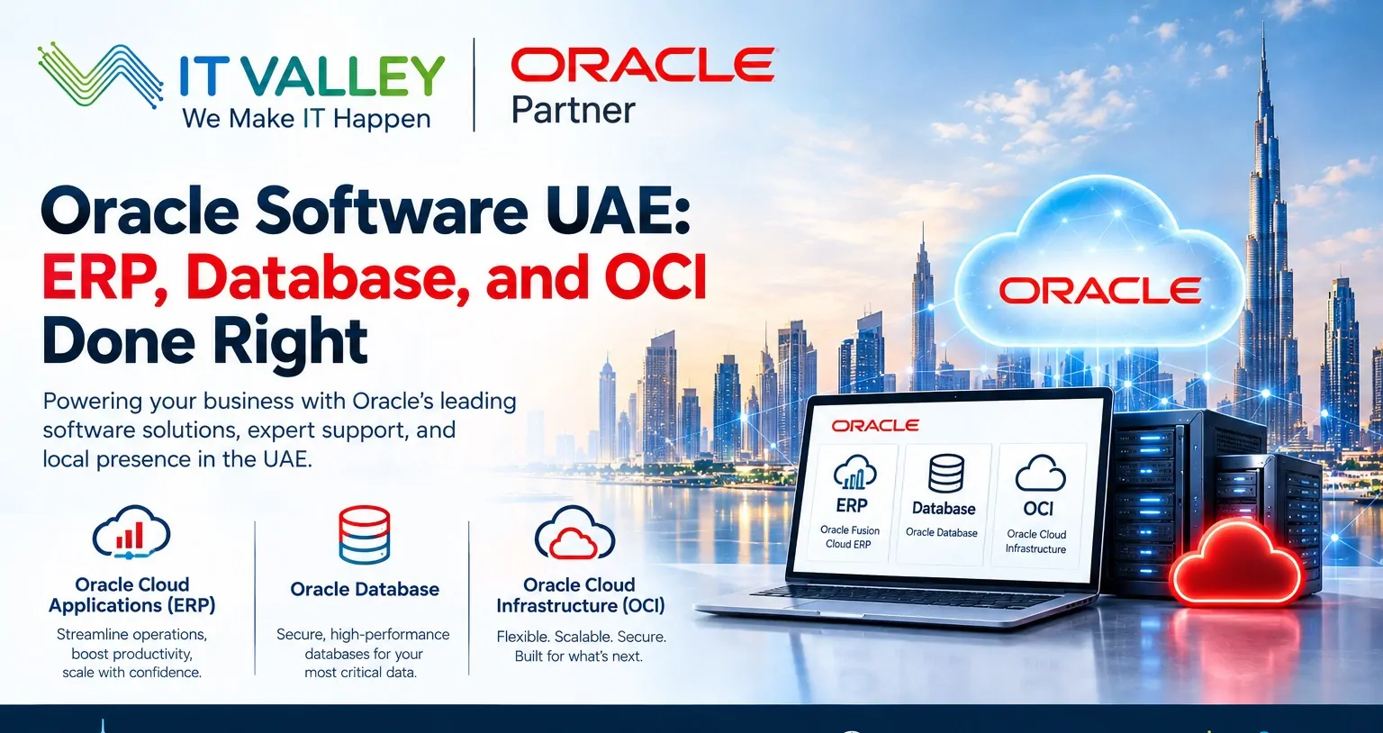 Oracle Software UAE: ERP, Database & OCI | IT Valley