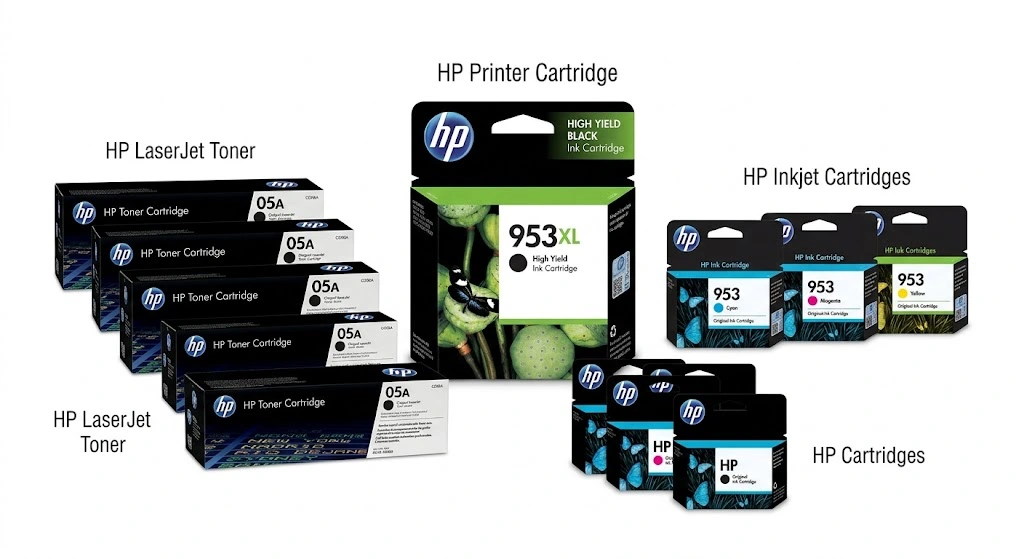 A diverse assortment of HP business computers, laptops, desktops, workstations, and server units from IT Valley in Saudi Arabia.