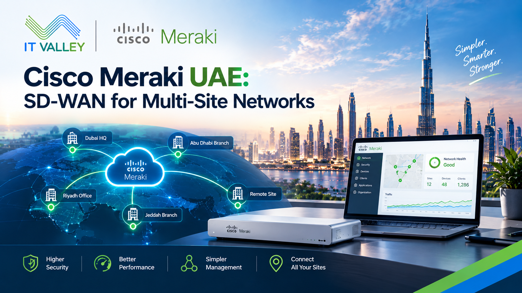 Cisco Meraki UAE: IT Valley explains Meraki SD-WAN, Auto VPN, and dual-ISP failover, so multi-site UAE businesses stay fast and connected.